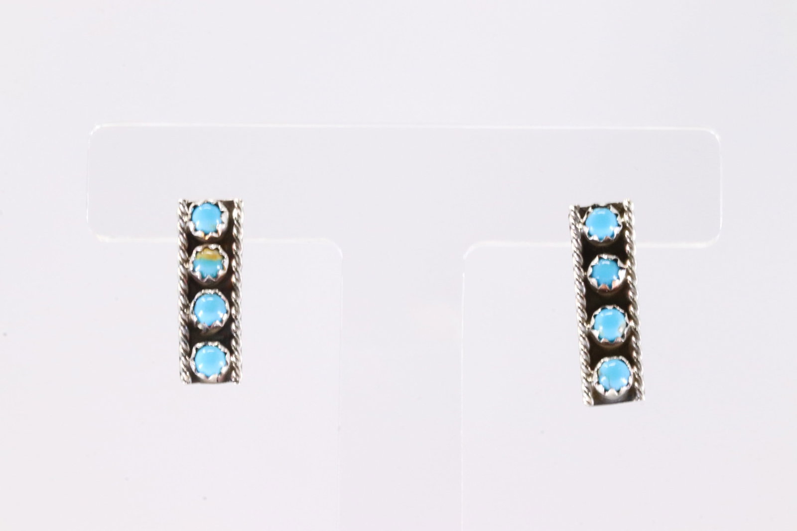 America Sterling Silver Turquoise Post Earring's. (1 of 3)