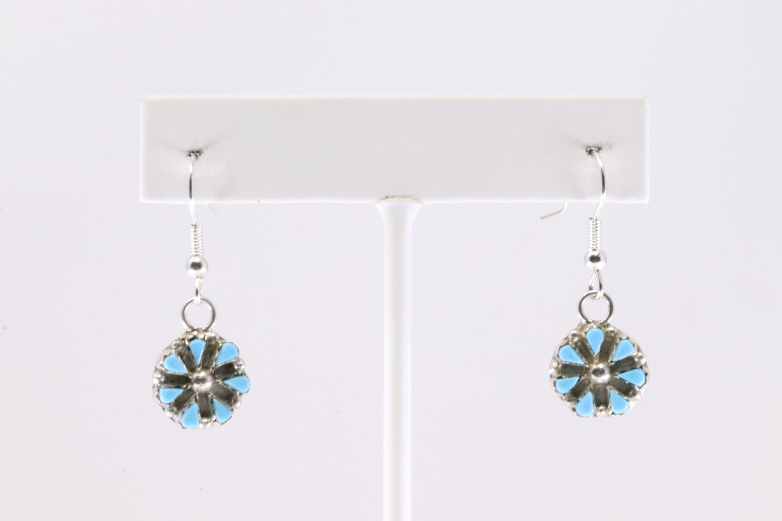 America Sterling Silver Turquoise Dangling Earring's.: This is a America Sterling Silver Turquoise Dangling Earring's.