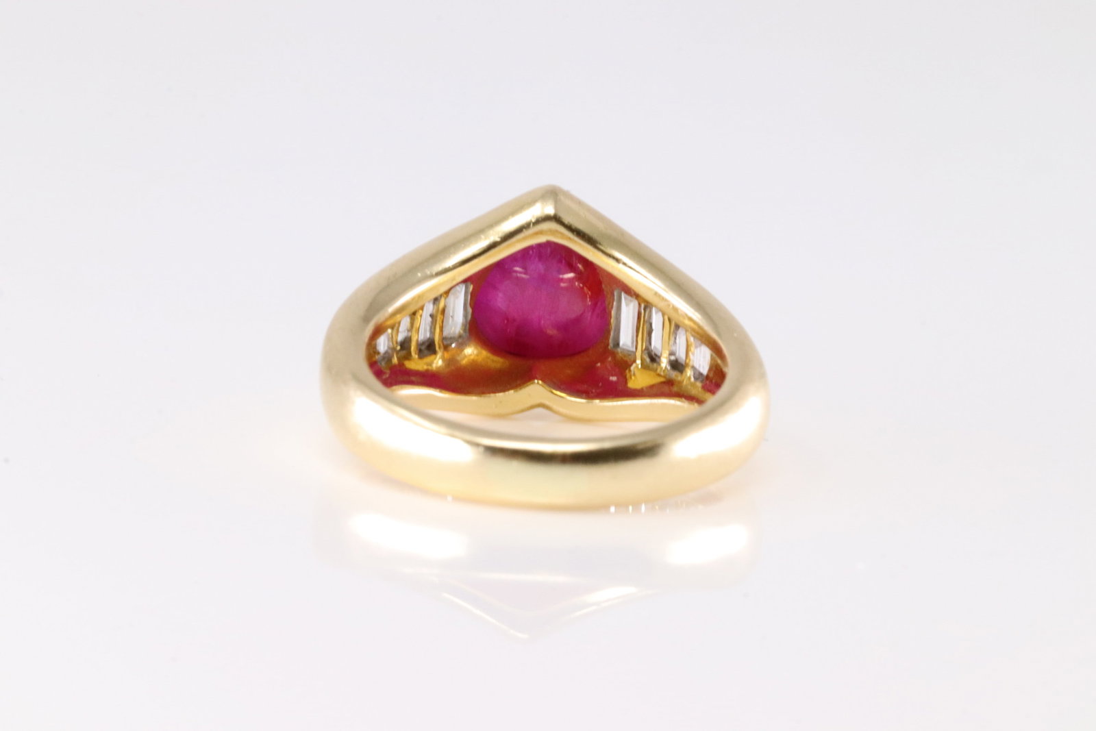Ruby & Diamond Ring 18Kt. - 4