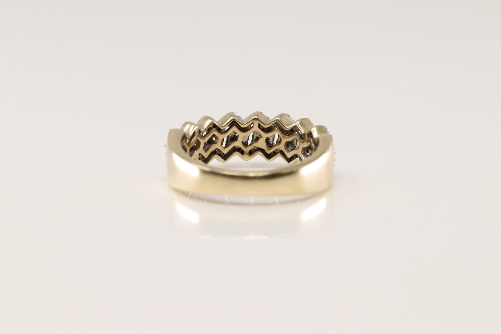 Diamond Cuban Ring 10Kt. - 4