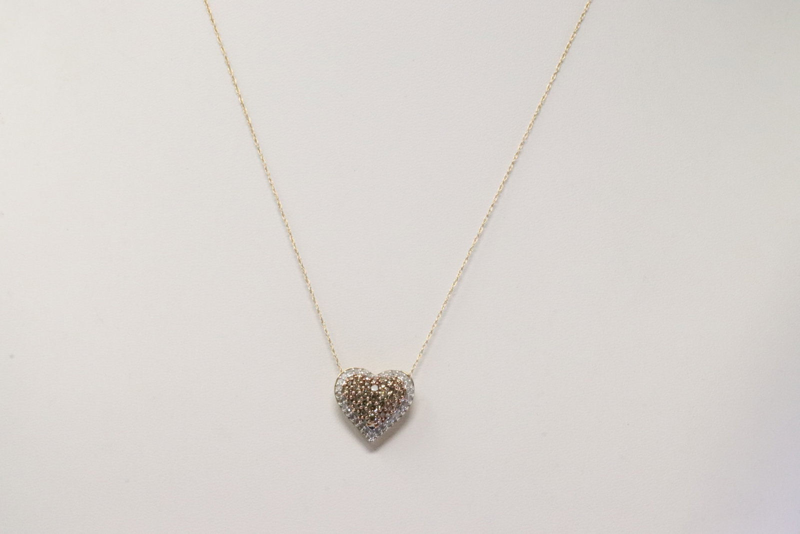 Diamond Heart Pendant / Necklace 10Kt. (1 of 4)