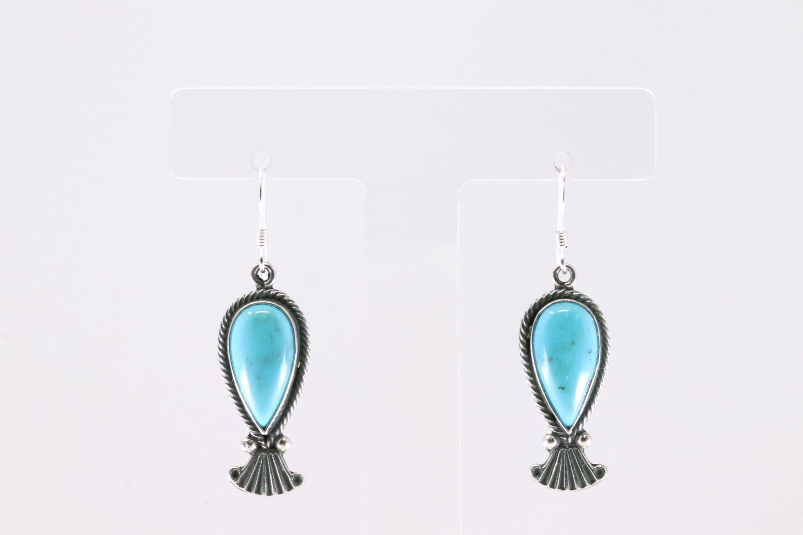 Native America Navajo Sterling Silver Turquoise Dangling Earring's By Verley Betone.: This is a Native America Navajo Sterling Silver Turquoise Dangling Earring's By Verley Betone.