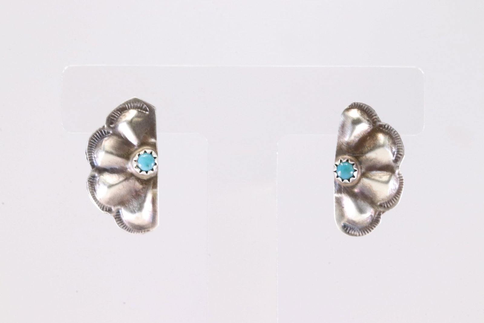America Sterling Silver Turquoise Post Earring's. (1 of 4)