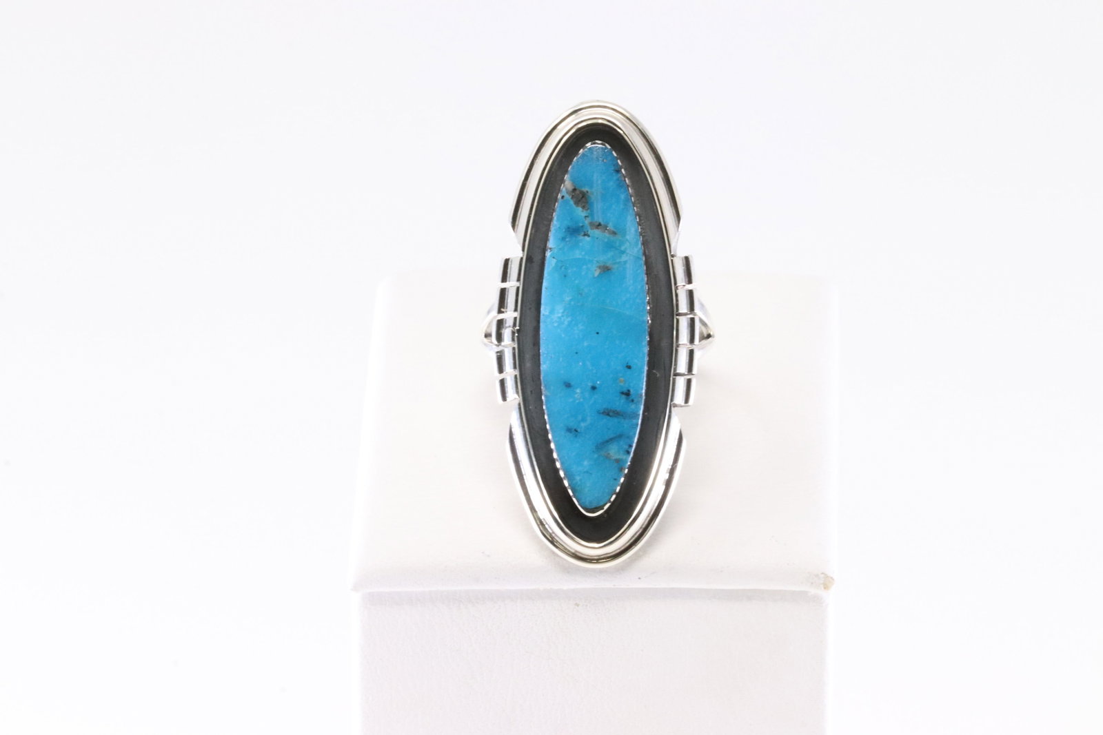 Native America Navajo Sterling Silver Turquoise Ring By Harold Becenti. (1 of 4)