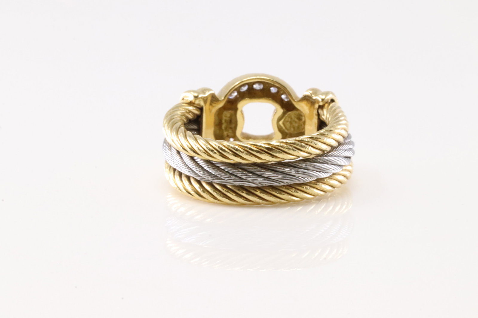 Signed Diamond Ring 18Kt. - 4