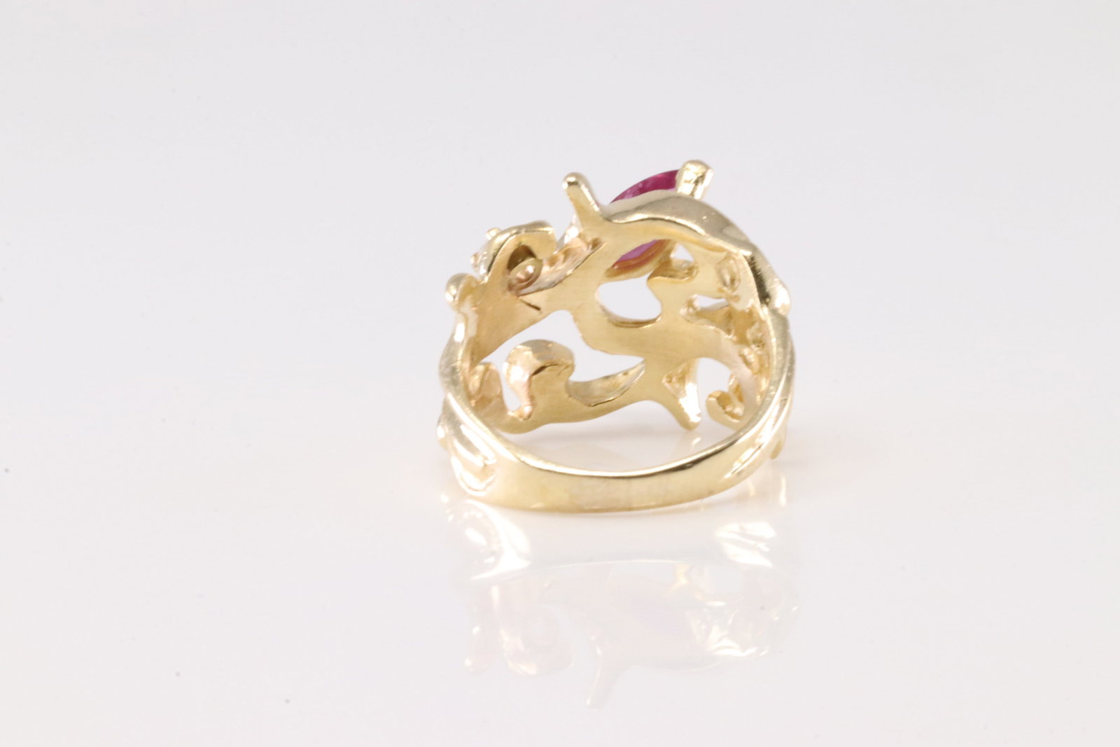 Ruby & Diamond Ring 14Kt. - 3