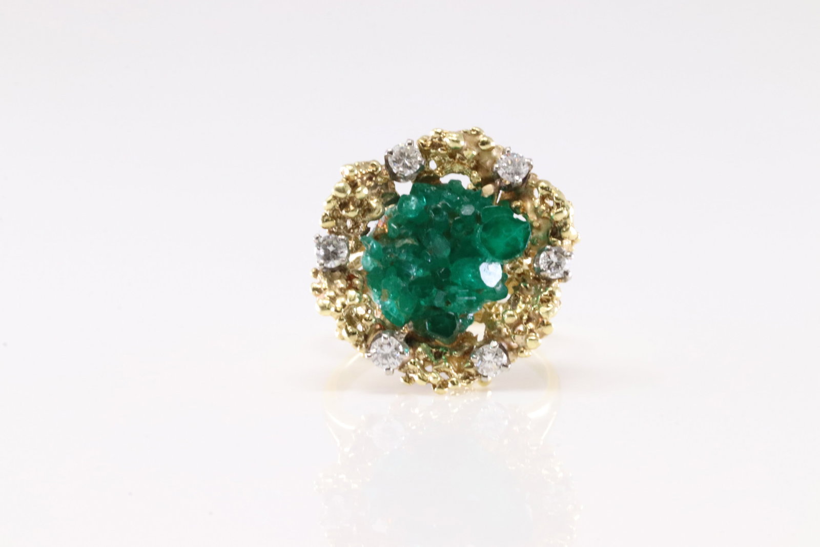 Emerald & Diamond Ring 14Kt. (1 of 4)