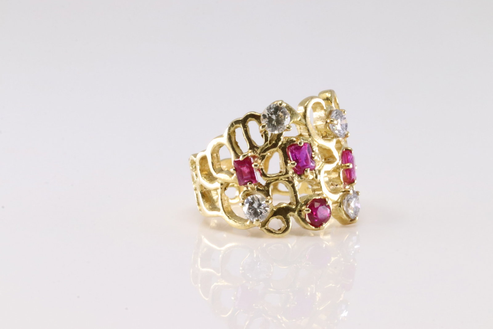 Ruby & Diamond Ring 14Kt. - 2