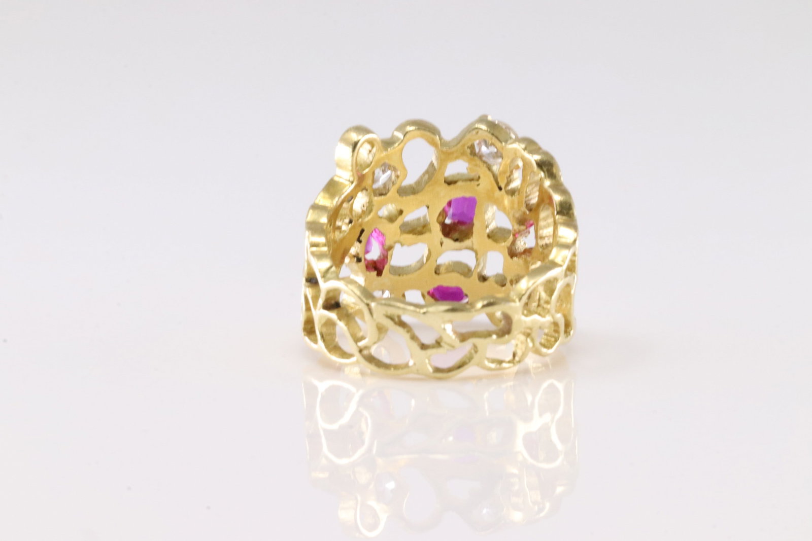 Ruby & Diamond Ring 14Kt. - 4