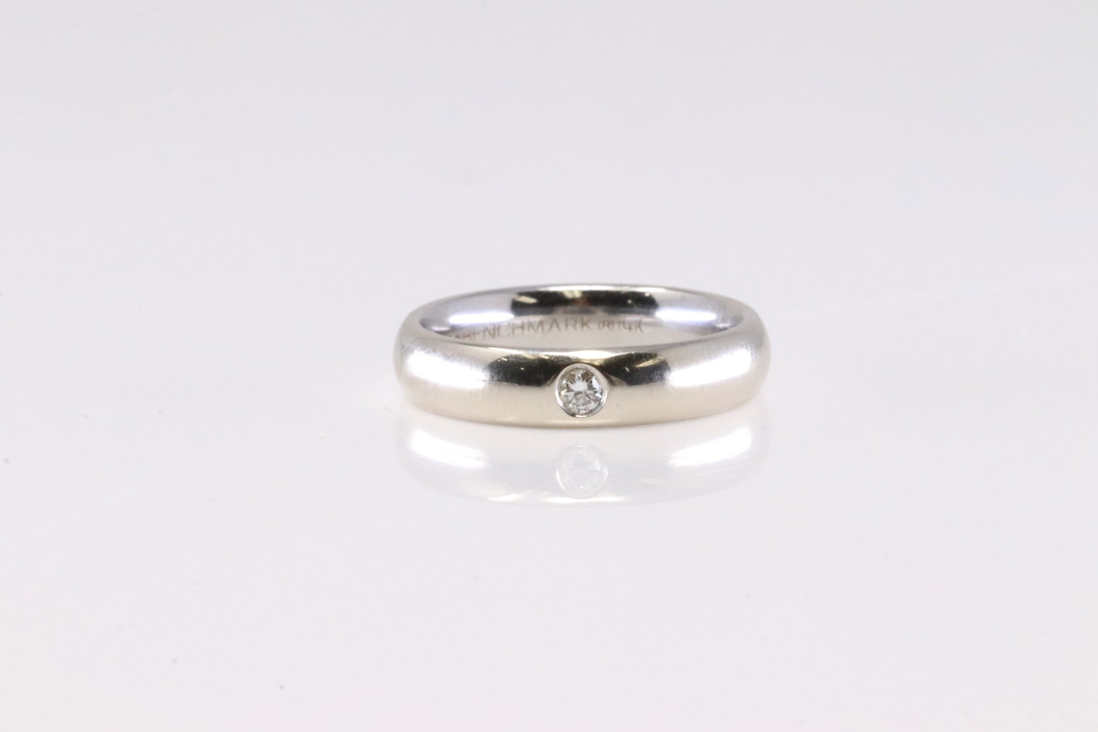 Diamond Ring 14Kt.: 14Kt White Gold Diamond Ring. This Band Ring has Solitaire Diamond. Ring size: 4.25. Total weight: 4.00 Grams.
