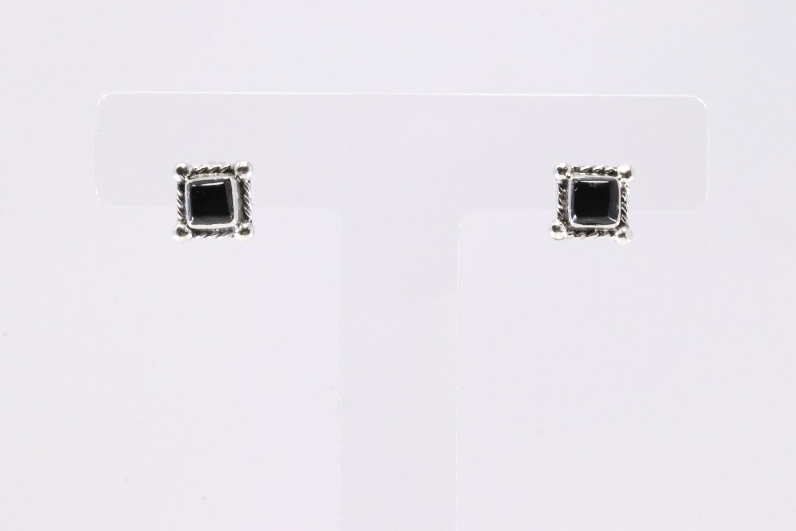 America Sterling Silver Black Onyx Post Earring's. (1 of 3)