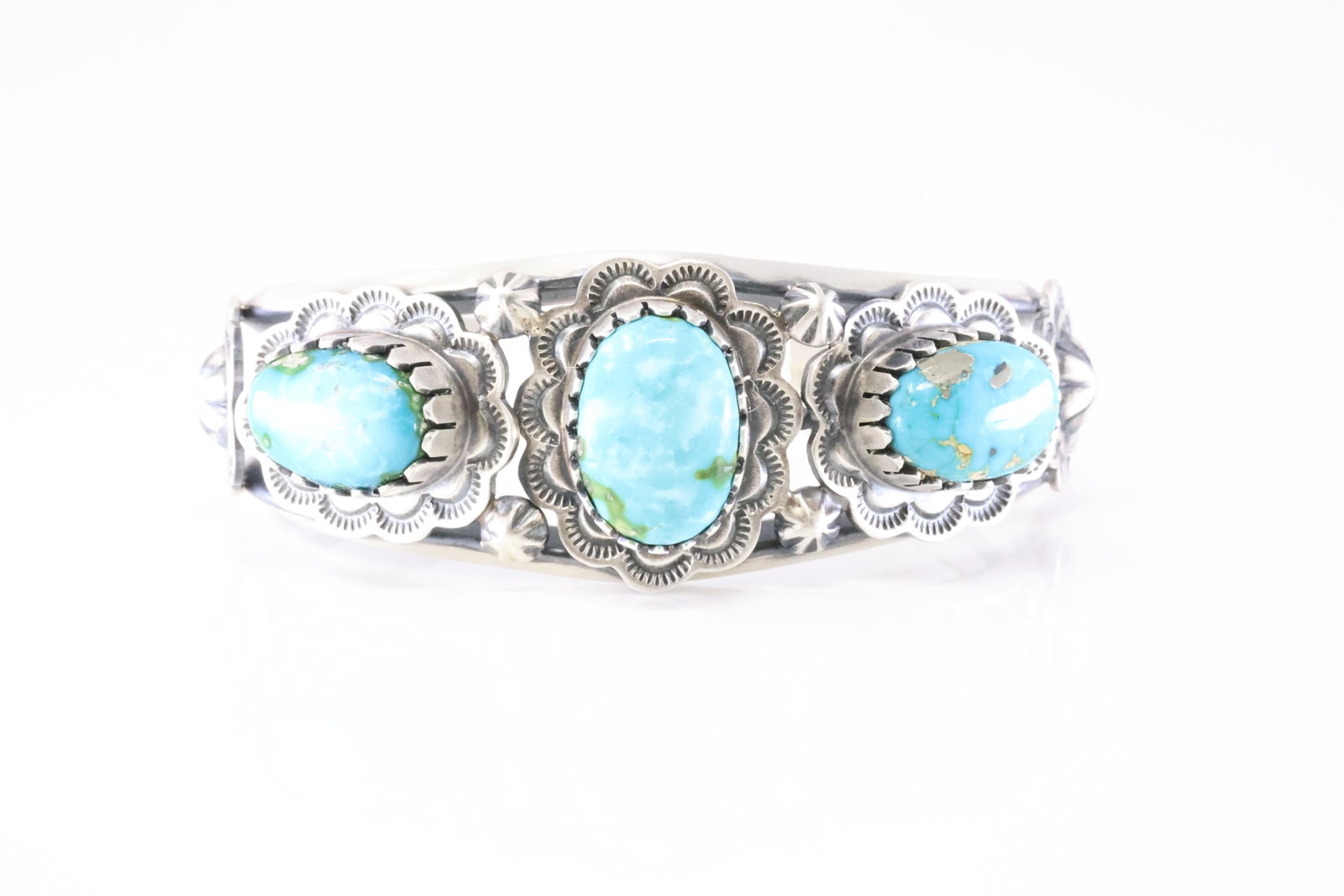Native America Navajo Sterling Silver Turquoise Bracelet Cuff By Randy Boyd. (1 of 4)