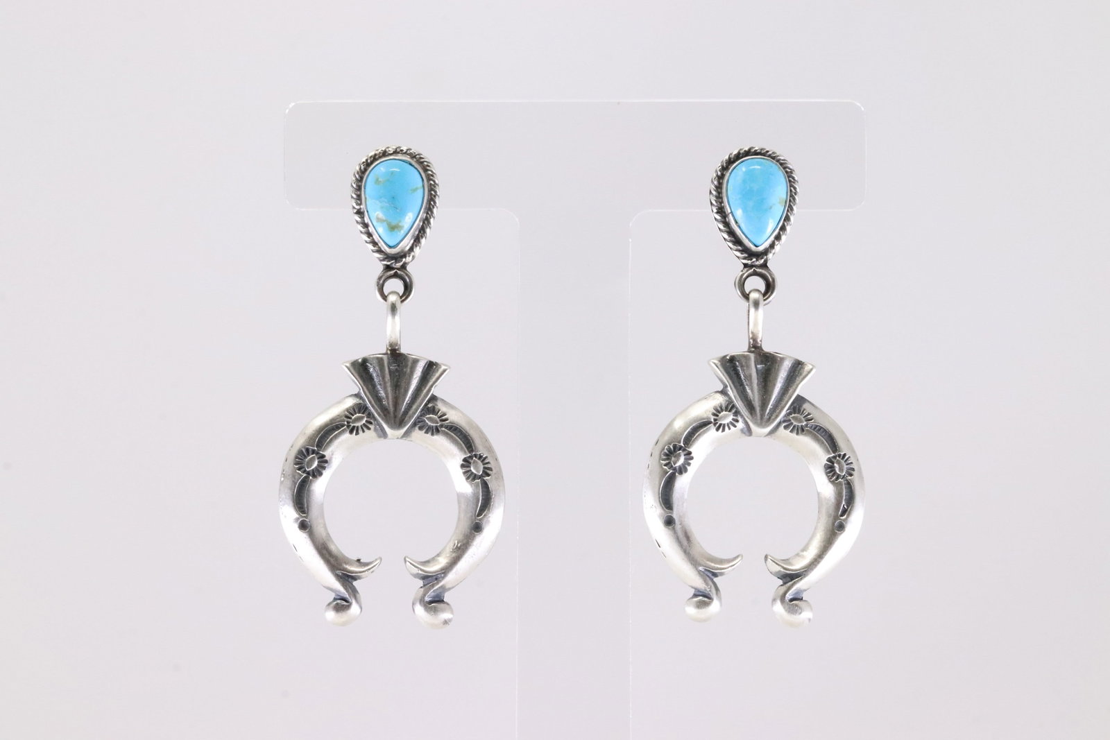 America Sterling Silver Turquoise Post / Dangling Earring's.: This is a America Sterling Silver Turquoise Post / Dangling Earring's.