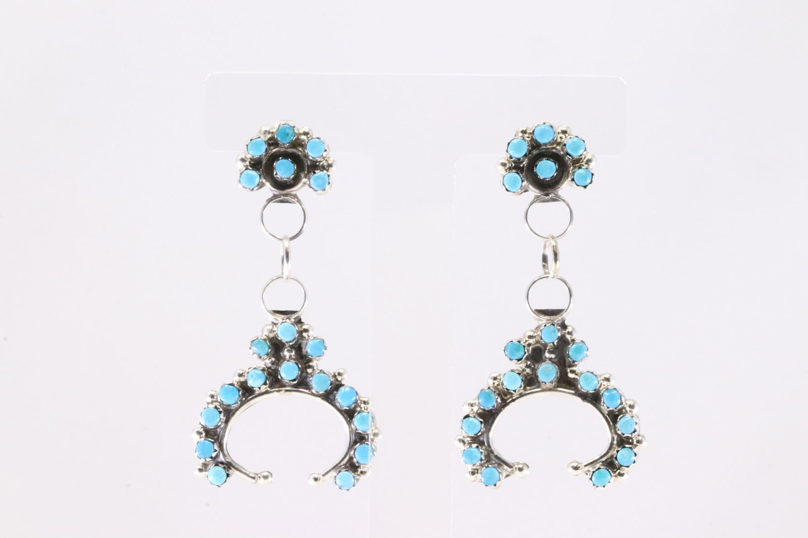 America Sterling Silver Turquoise Post / Dangling Earring's.: This is a America Sterling Silver Turquoise Post / Dangling Earring's.