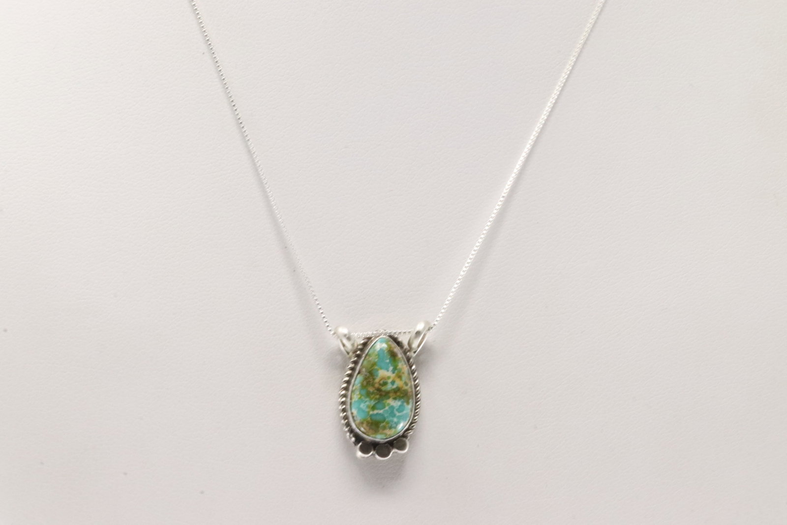 America Sterling Silver Sonora Gold Turquoise Pendant With A 925 Necklace. (1 of 4)