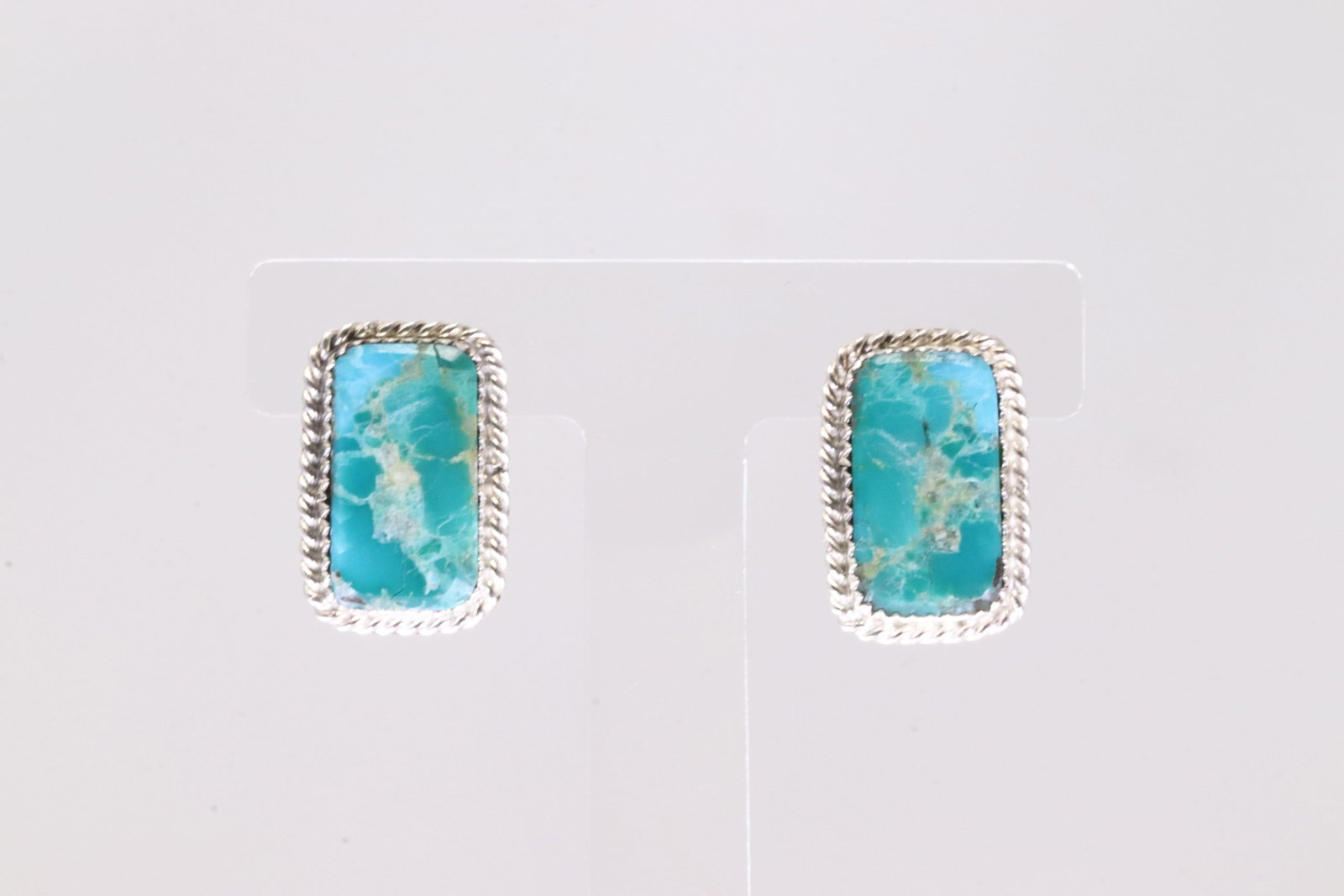 Native America Navajo Sterling Silver Turquoise Post Earring's By L. Etcitty.: This is a Native America Navajo Sterling Silver Turquoise Post Earring's By L. Etcitty. Stamp L. Etcitty.