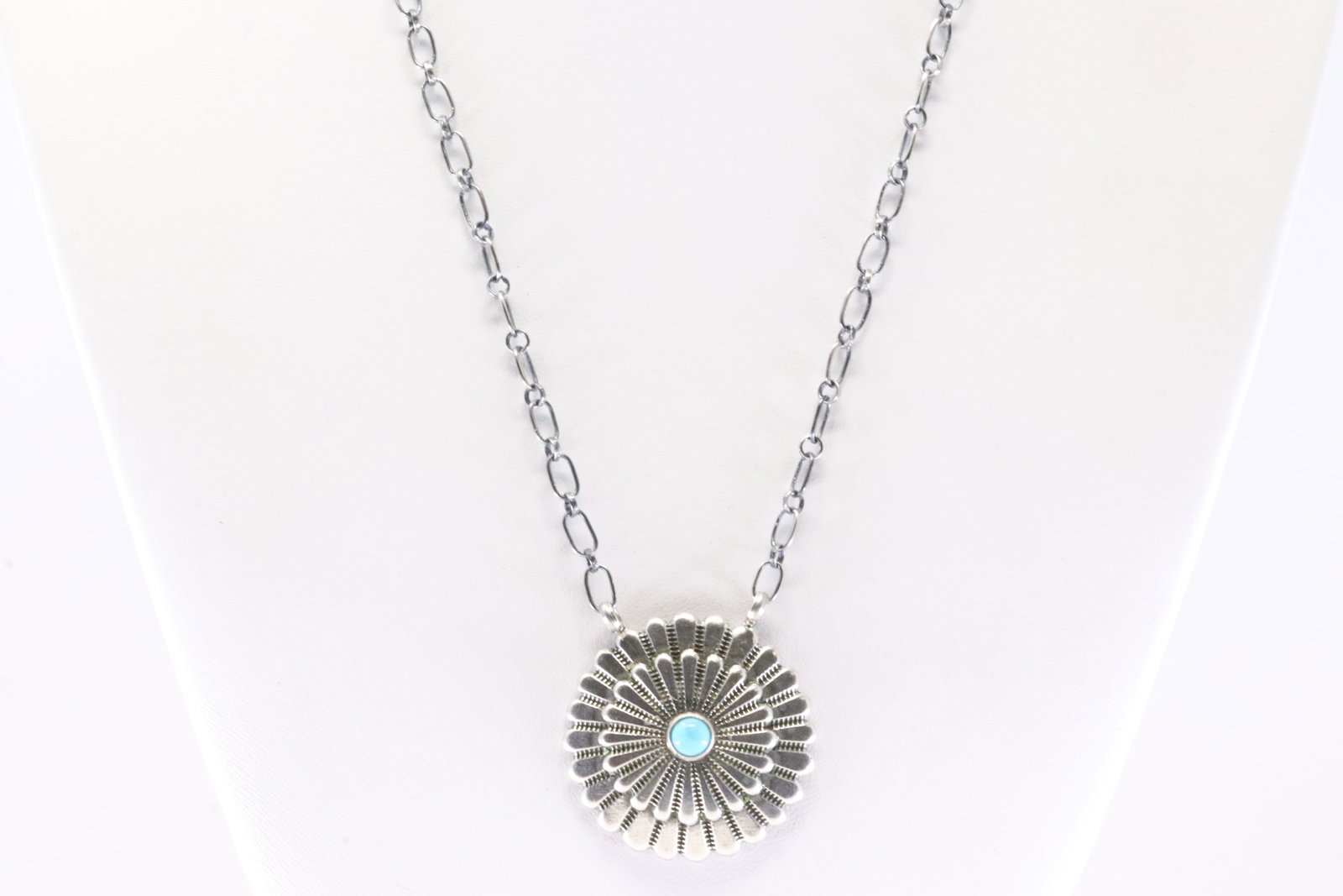America Sterling Silver Turquoise Necklace. (1 of 4)