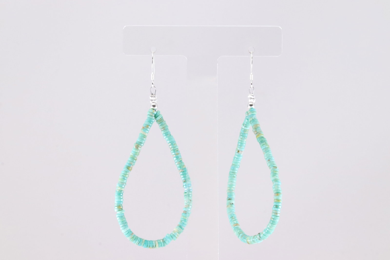 America Sterling Silver Turquoise Dangling Earring's.: This is a America Sterling Silver Turquoise Dangling Earring's.