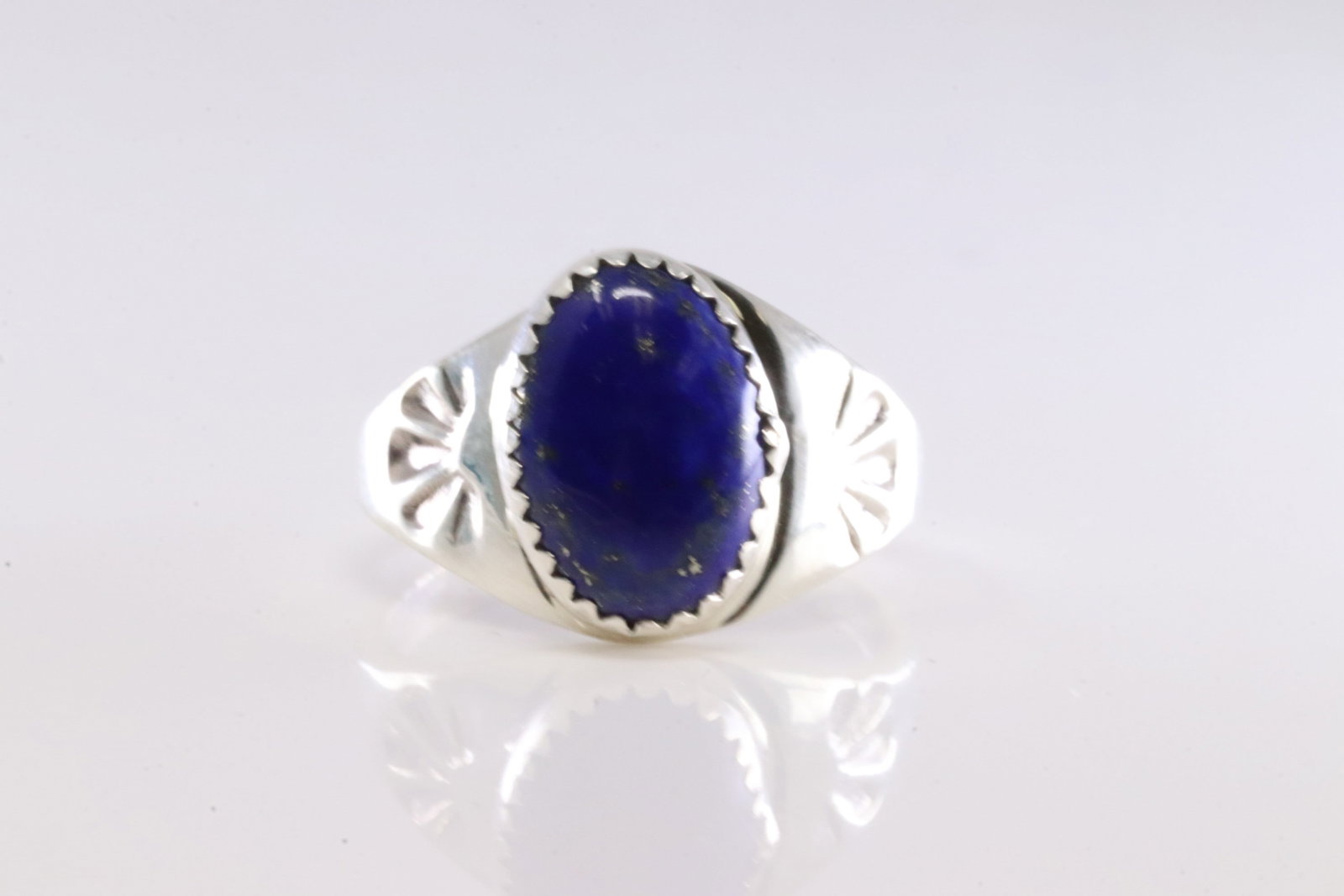 America Sterling Silver Lapiz Ring. (1 of 4)