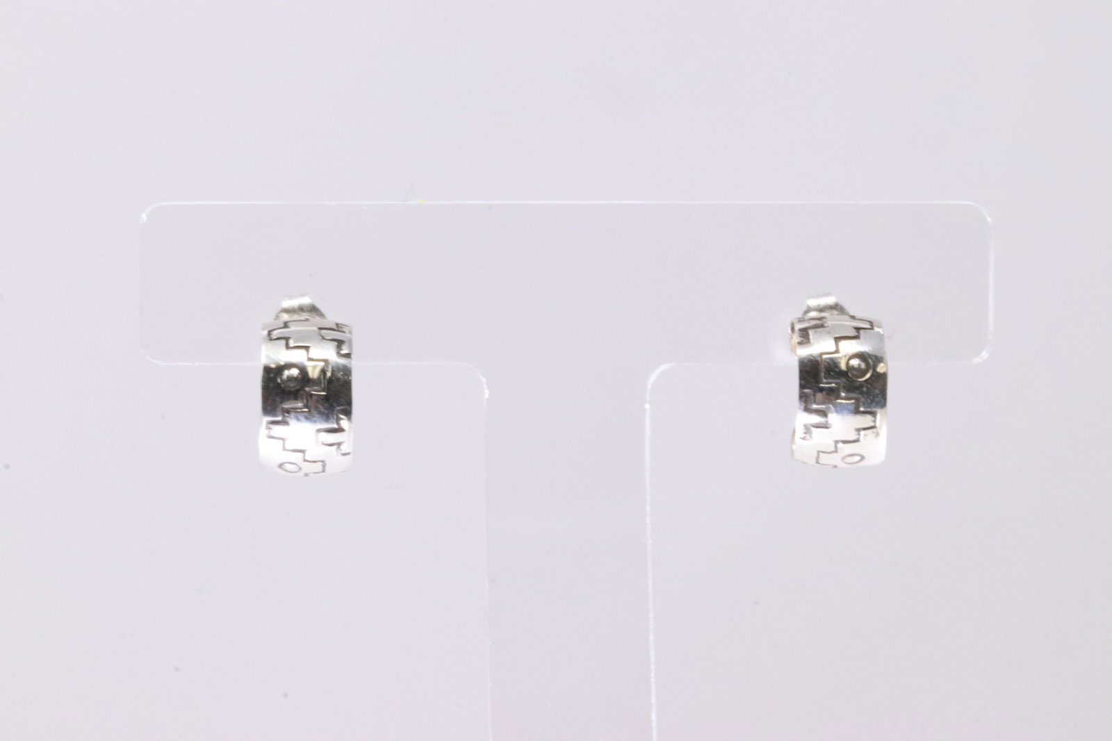 America Sterling Silver Solid Stamped Post Earring's.