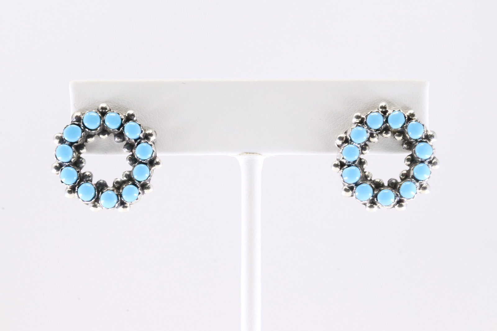 America Sterling Silver Turquoise Post Earring's.: This is a America Sterling Silver Turquoise Post Earring's.