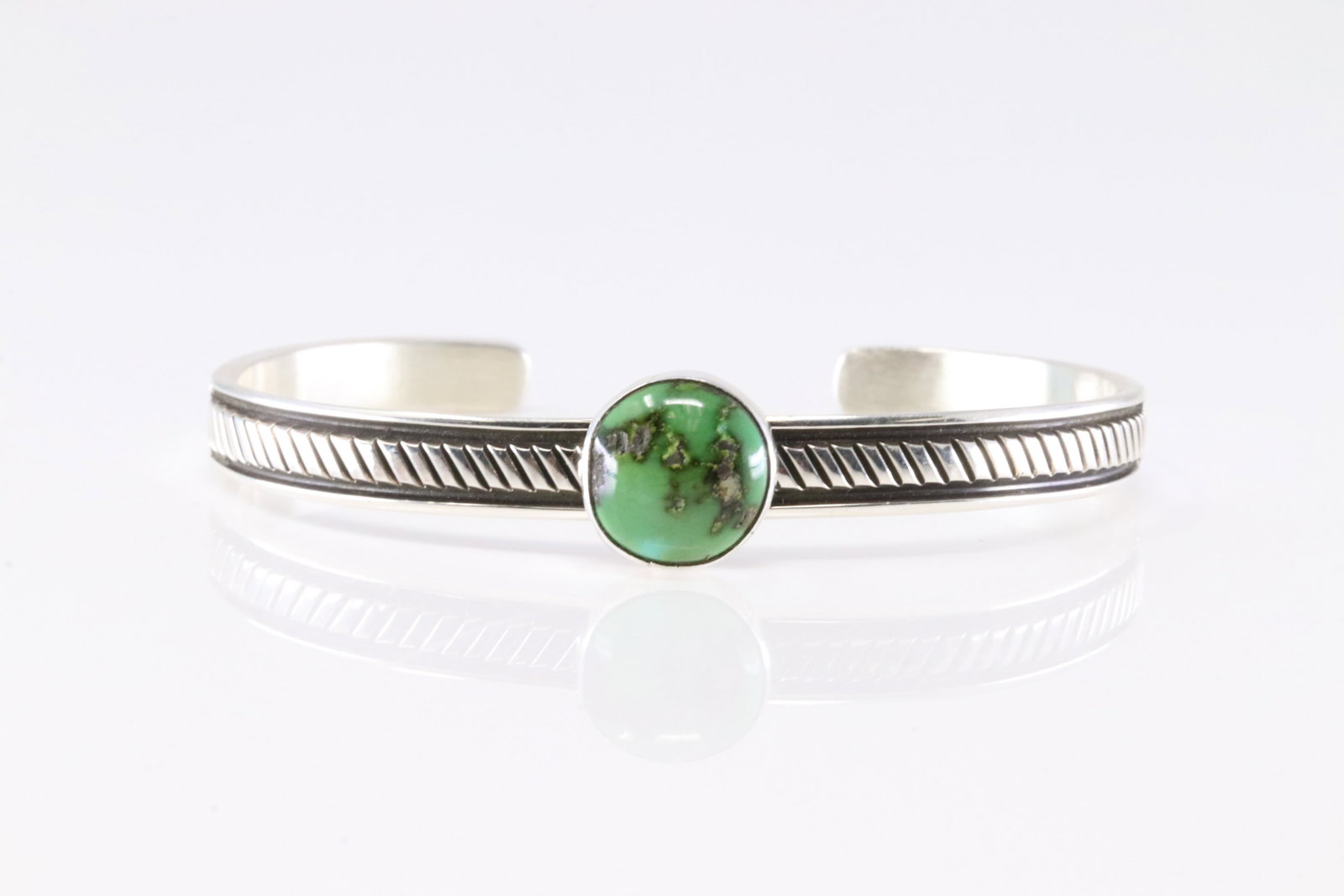 Native America Navajo Sterling Silver Sonora Gold Turquoise Bracelet Cuff By B.Morgan.: This is a Native America Navajo Sterling Silver Sonora Gold Turquoise Bracelet Cuff By B.Morgan. Stamp B Morgan.
