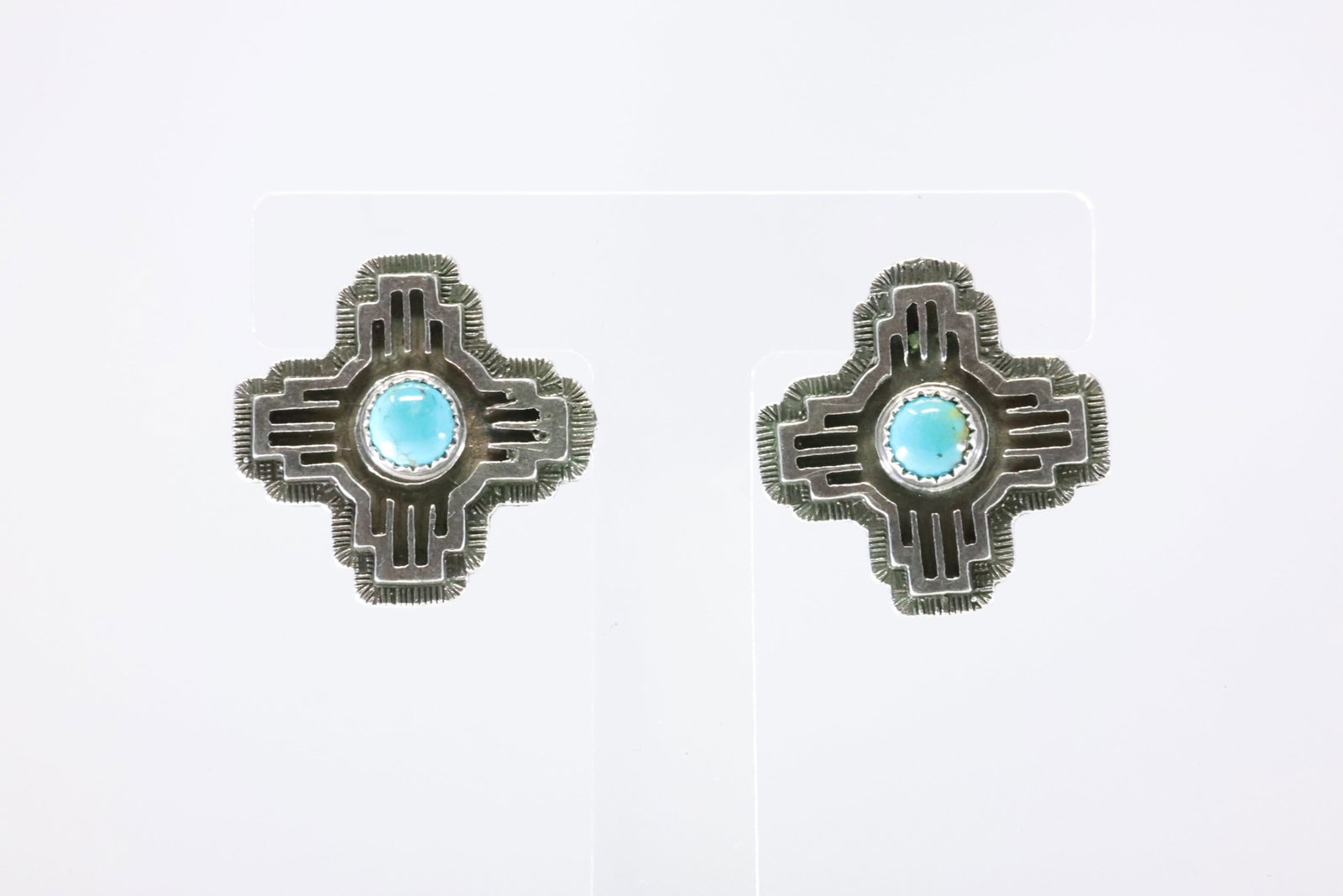 America Sterling Silver Turquoise Post Earring's.: This is a America Sterling Silver Turquoise Post Earring's.