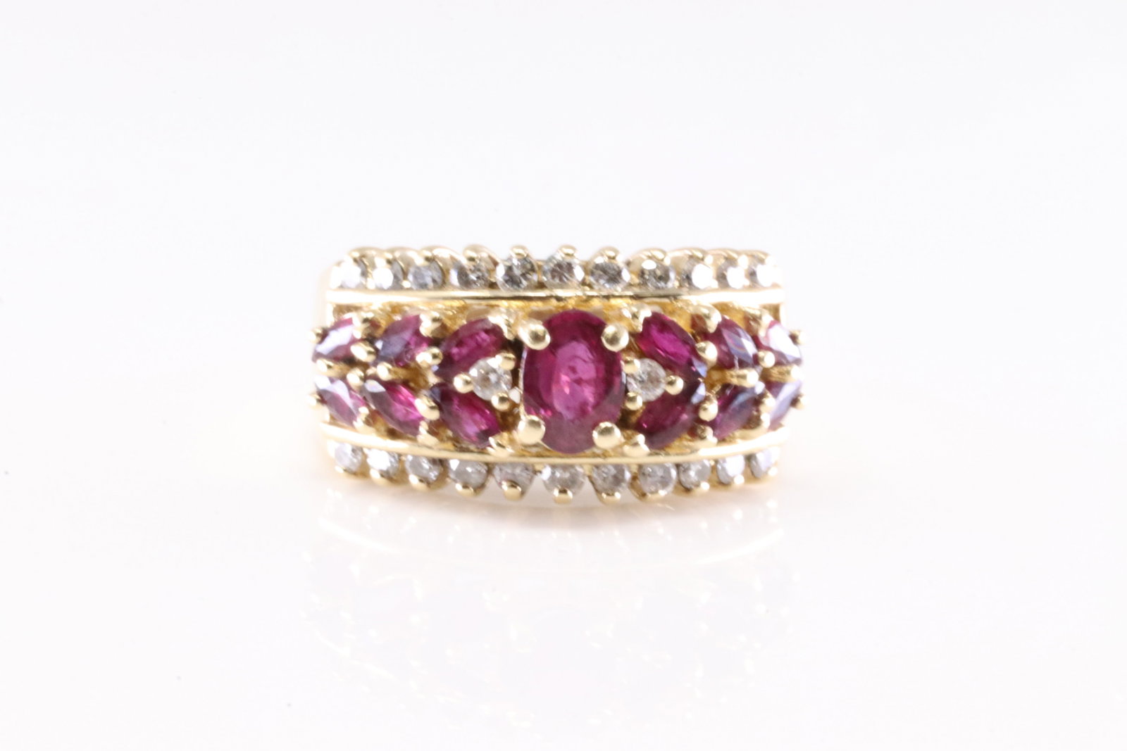 Ruby & Diamond Ring 14Kt. (1 of 4)