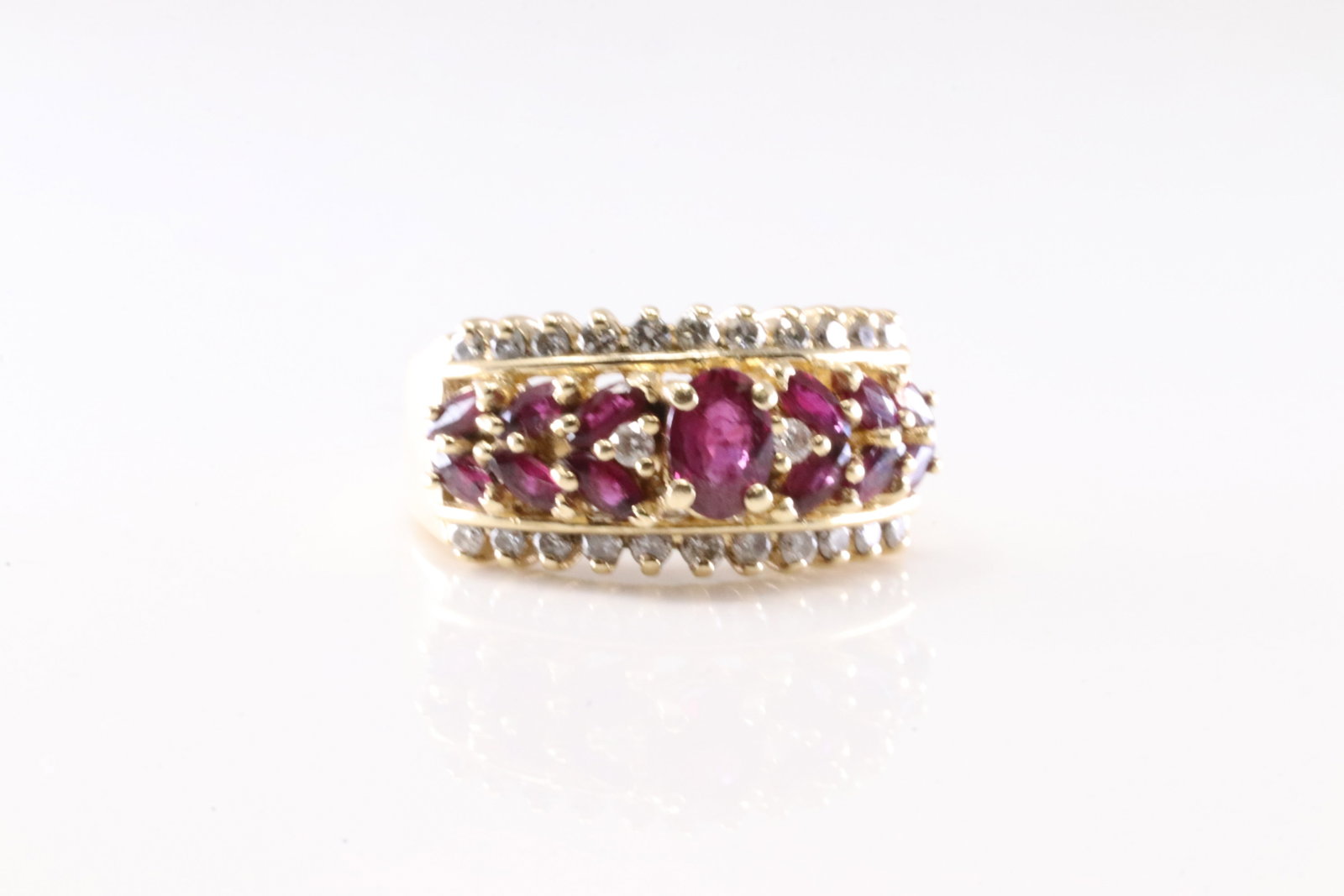 Ruby & Diamond Ring 14Kt. - 3