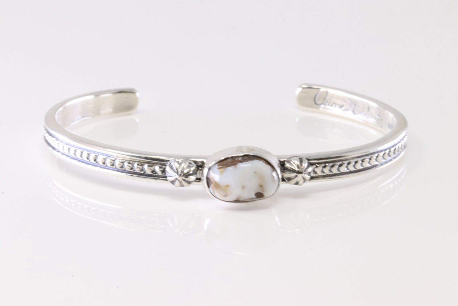 Native America Navajo Sterling Silver Wild Horse Bracelet Cuff By June Delgadito. (1 of 4)