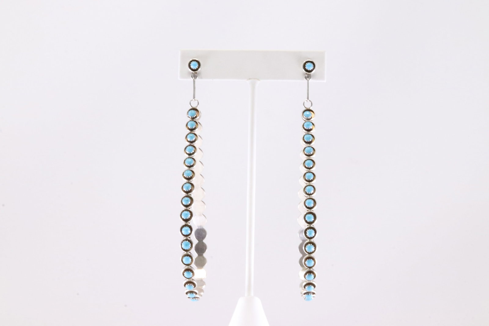 America Sterling Silver Turquoise Post / Dangling Earring's.: This is a America Sterling Silver Turquoise Post / Dangling Earring's.