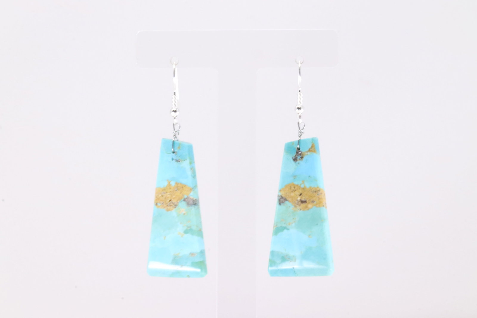 America Sterling Silver Turquoise Dangling Earring's.: This is a America Sterling Silver Turquoise Dangling Earring's.