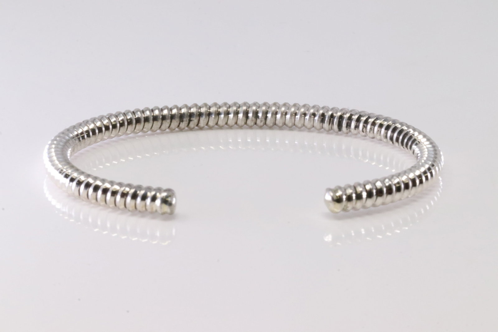 America Sterling Silver Solid Bracelet Cuff. - 3
