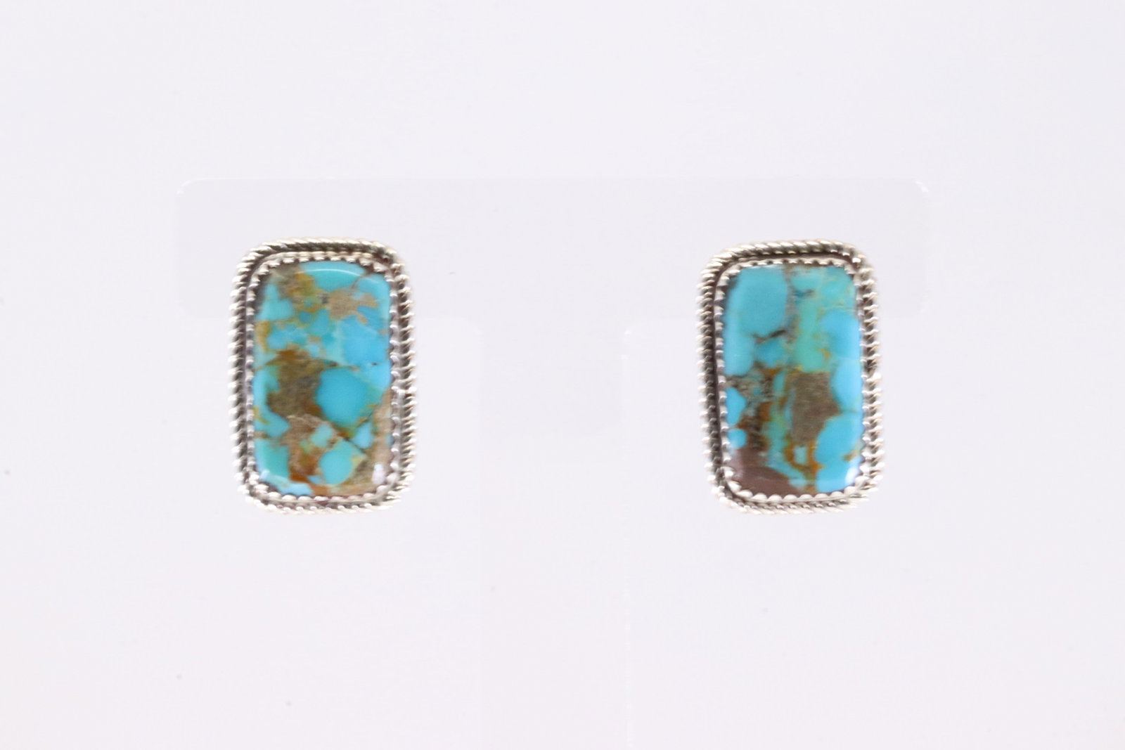 Native America Navajo Sterling Silver Turquoise Post Earring's By L Etcitty.: This is a Native America Navajo Sterling Silver Turquoise Post Earring's By L Etcitty. Stamp L Etcitty.