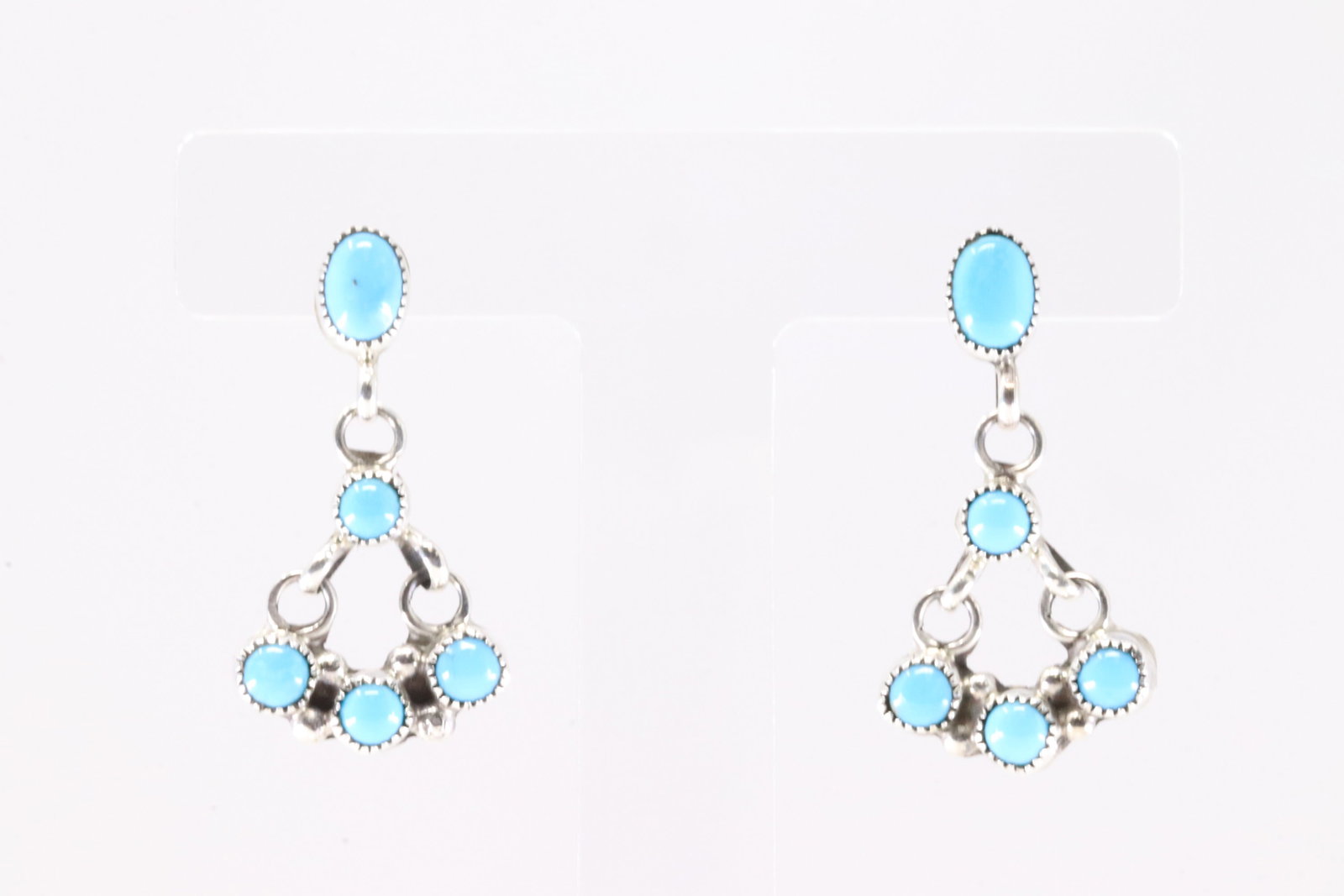 America Sterling Silver Turquoise Post / Dangling Earring's.: This is a America Sterling Silver Turquoise Post / Dangling Earring's.