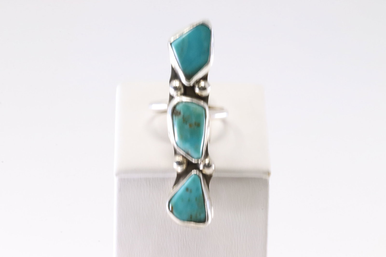 Native America Zuni Sterling Silver Turquoise Ring By Jude Candelaria. (1 of 4)