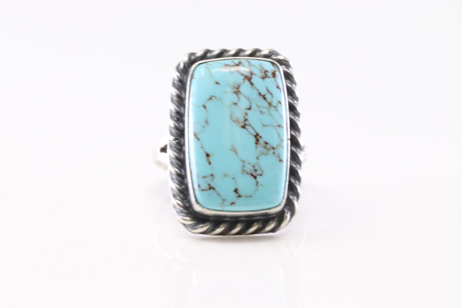 Native America Navajo Sterling Silver Turquoise Ring By SE. (1 of 4)