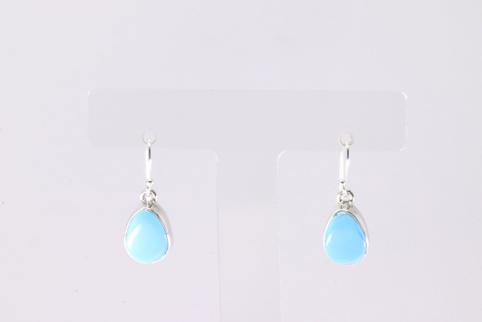 Native America Navajo Sterling Silver Golden Hill Turquoise Dangling Earring's By CF. (1 of 3)
