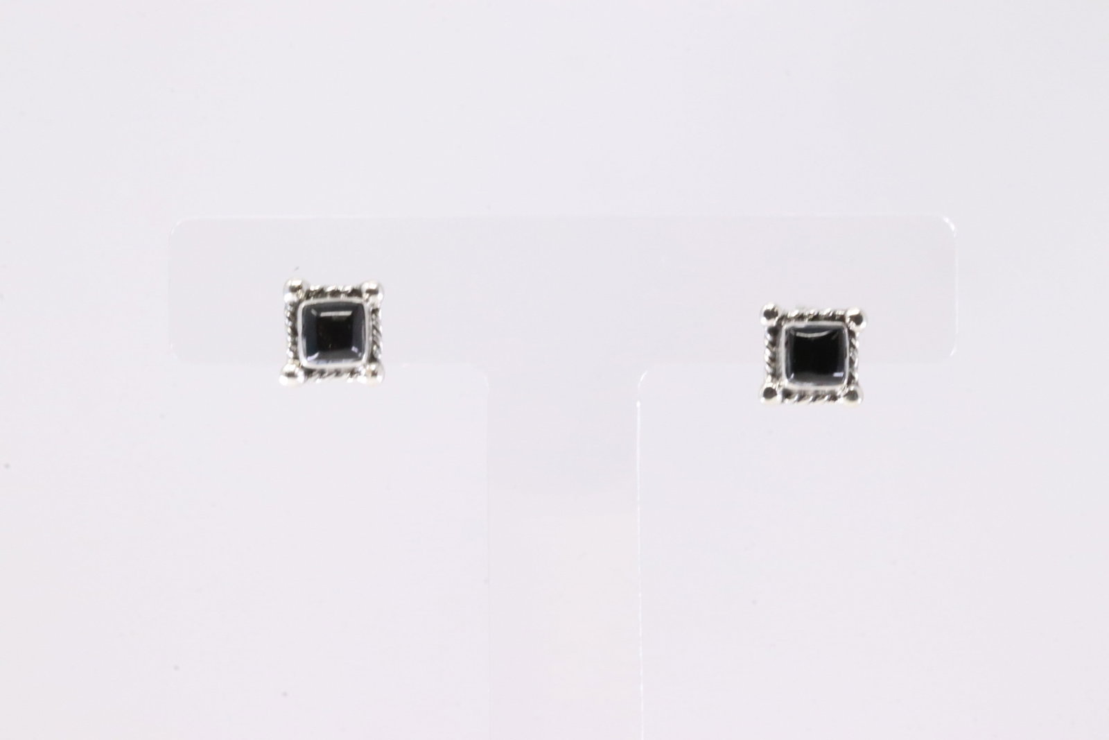 America Sterling Silver Black Onyx Post Earring's.: This is a America Sterling Silver Black Onyx Post Earring's.