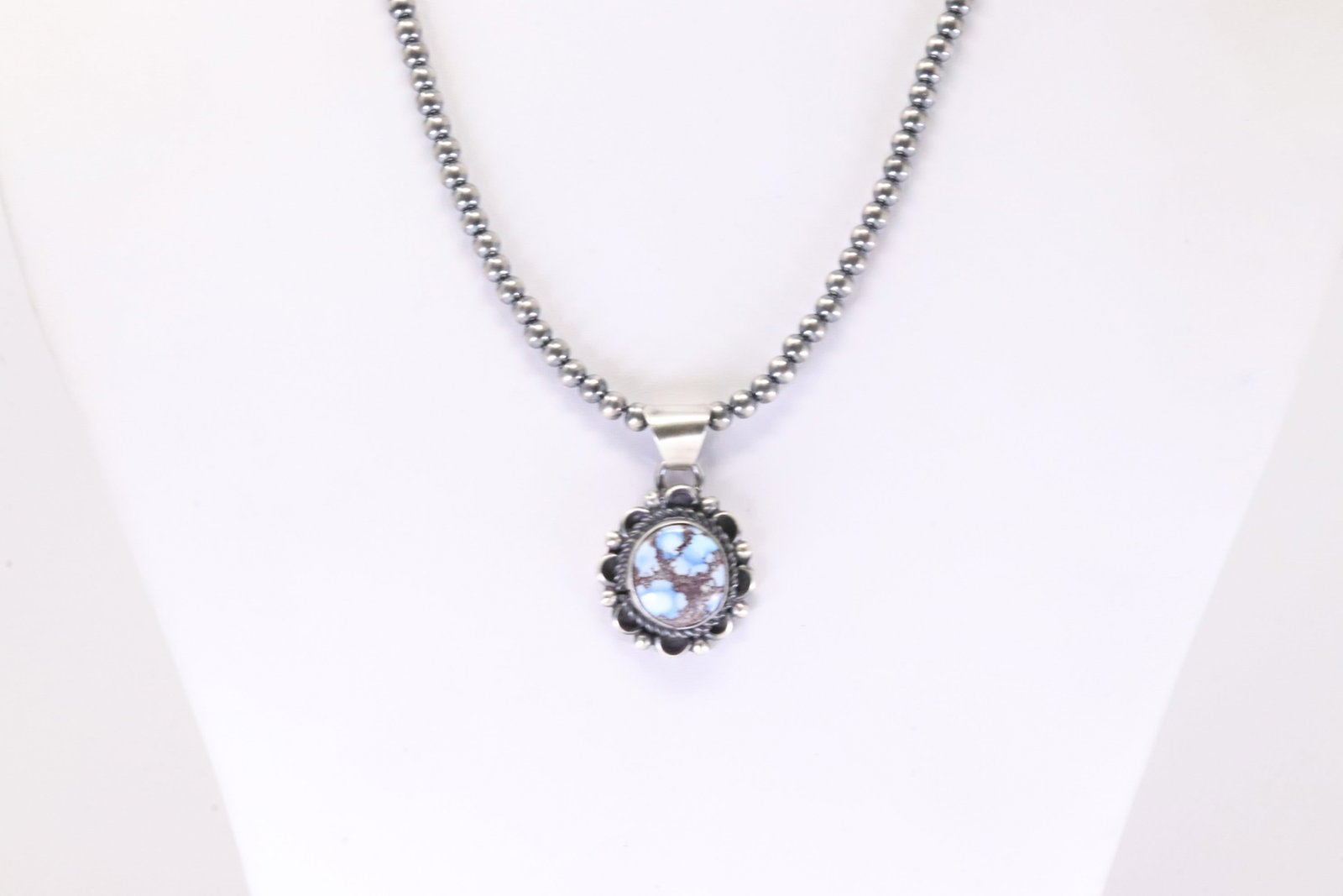 Native America Navajo Sterling Silver Golden Hill Turquoise Pendant By F. Martinez With Machine Made (1 of 4)