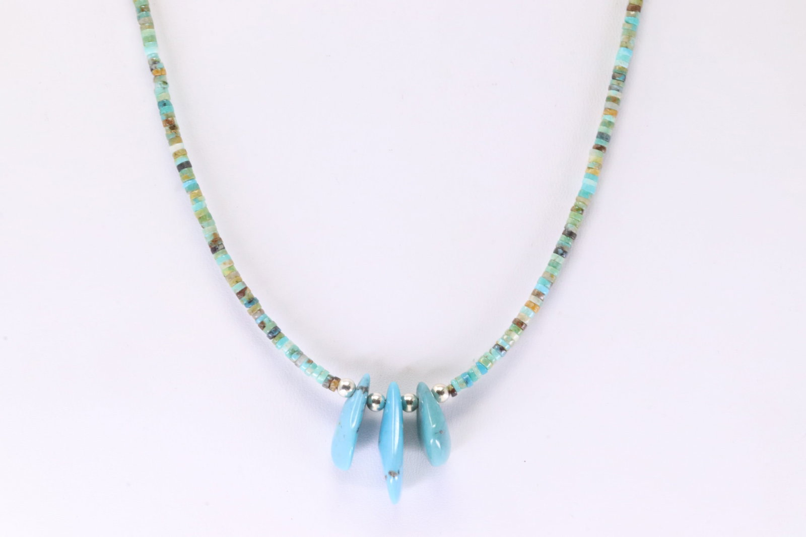 America Sterling Silver Turquoise Necklace. (1 of 3)