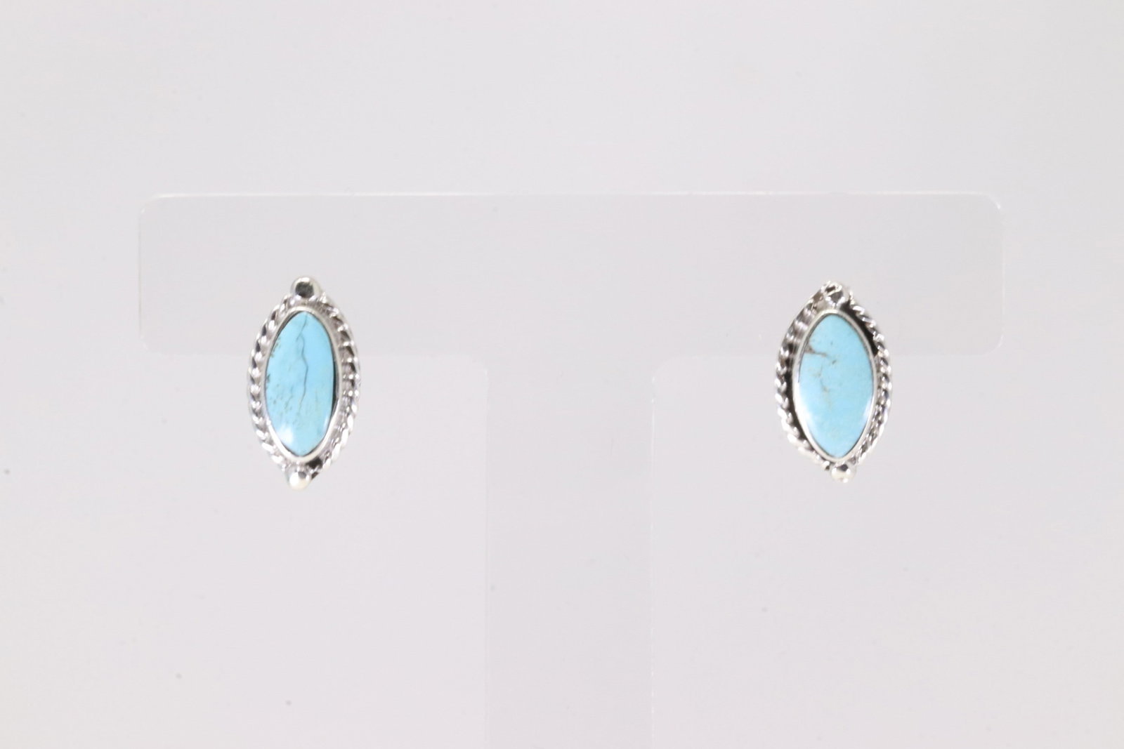 America Sterling Silver Turquoise Post Earring's.: This is a America Sterling Silver Turquoise Post Earring's.