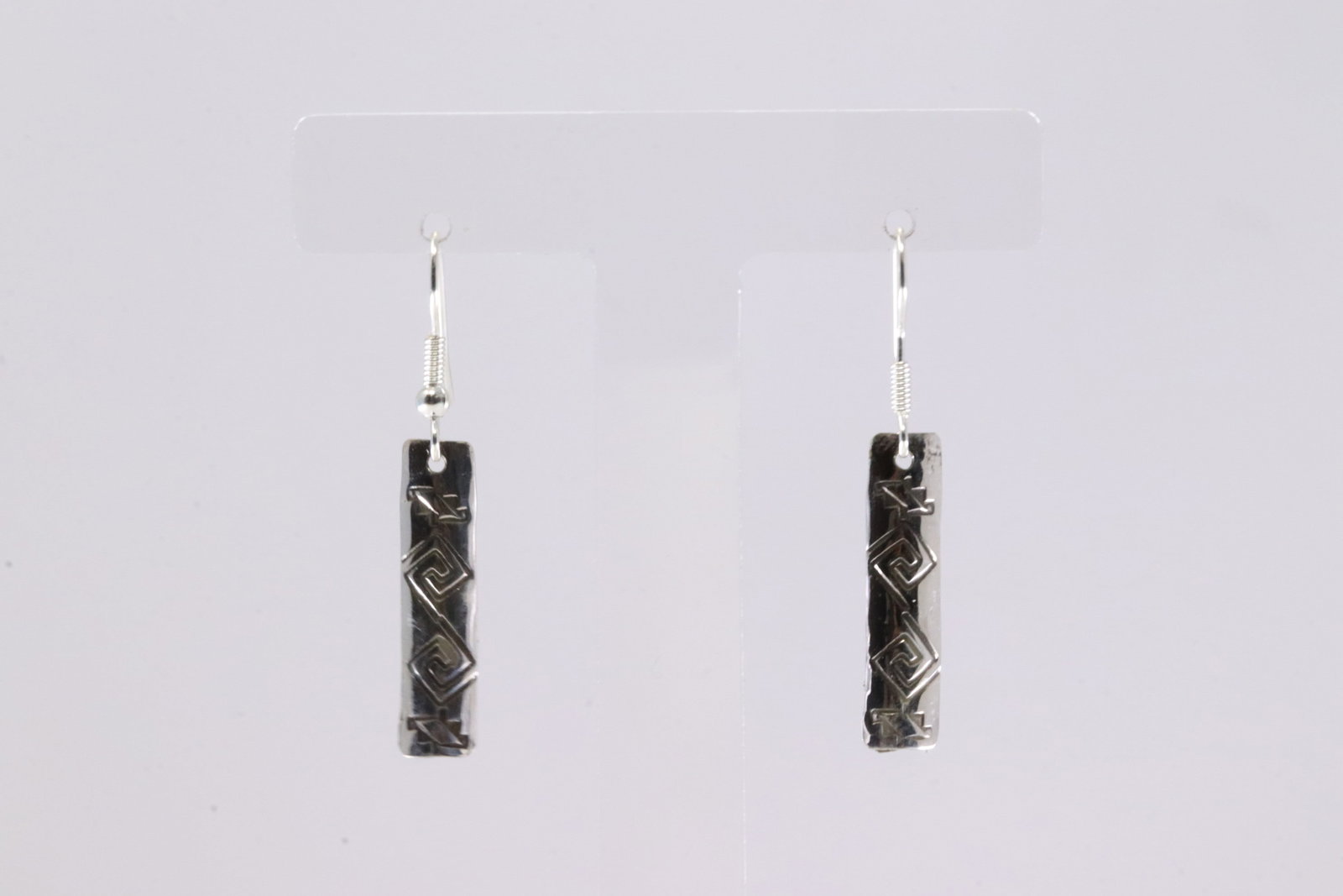 America Sterling Silver Stamped Dangling Earring's.: This is a America Sterling Silver Stamped Dangling Earring's.