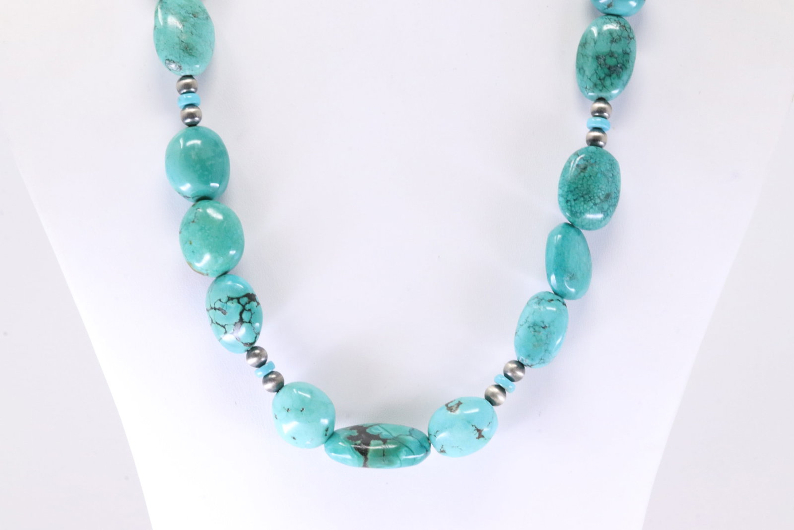 America Sterling Silver Turquoise Necklace. (1 of 4)