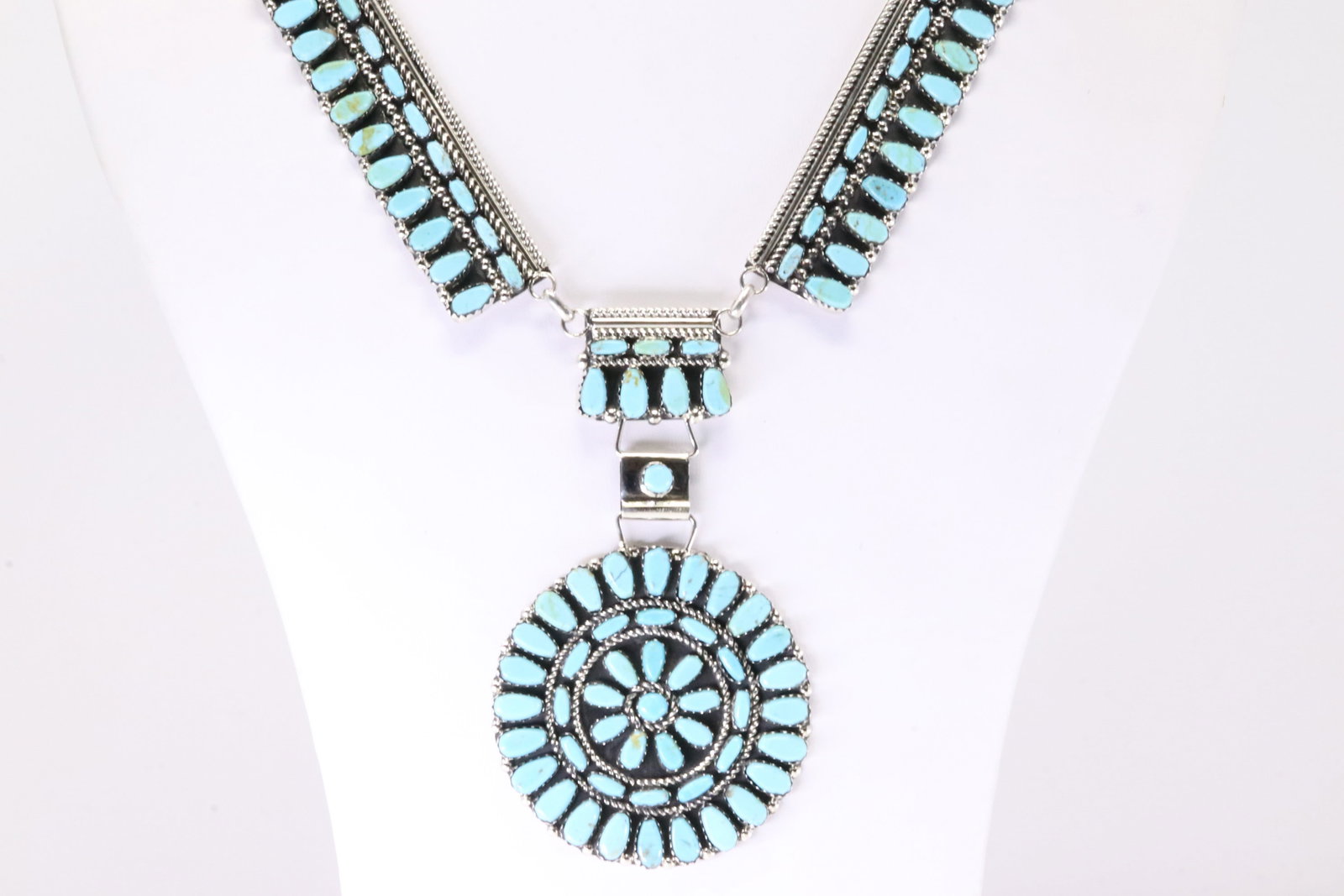 America Sterling Silver Turquoise Necklace. (1 of 4)
