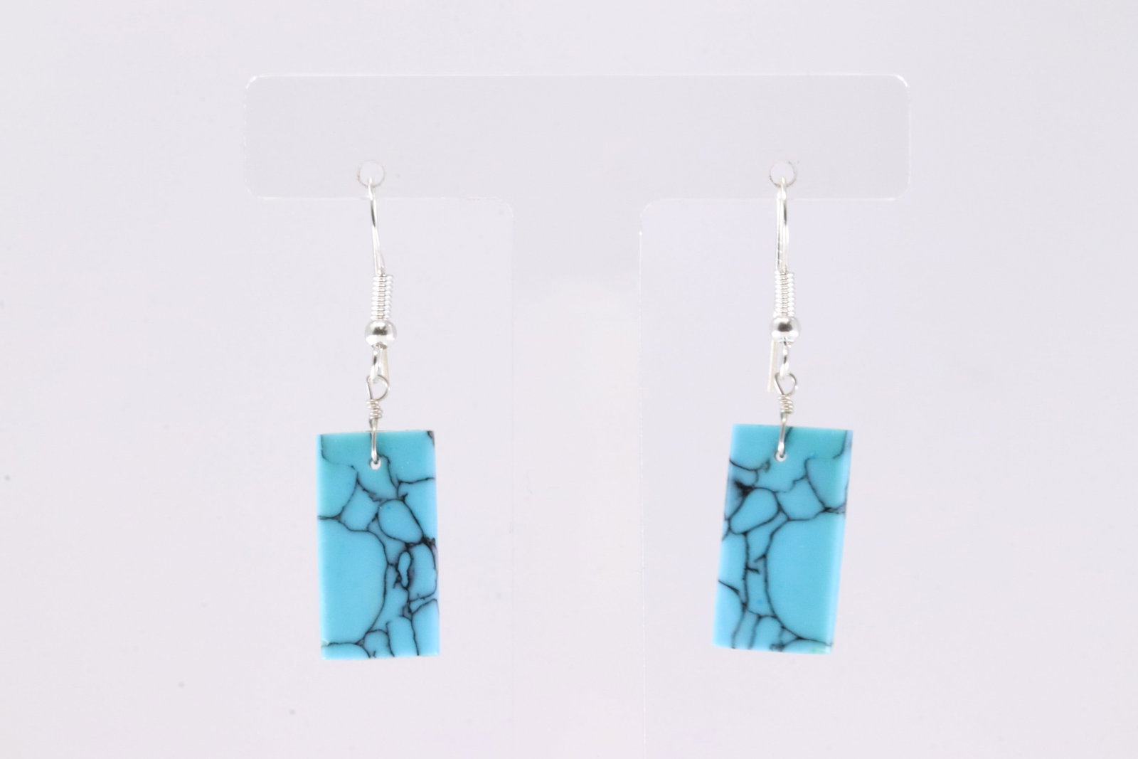 America Sterling Silver Turquoise Dangling Earring's.: This is a America Sterling Silver Turquoise Dangling Earring's.