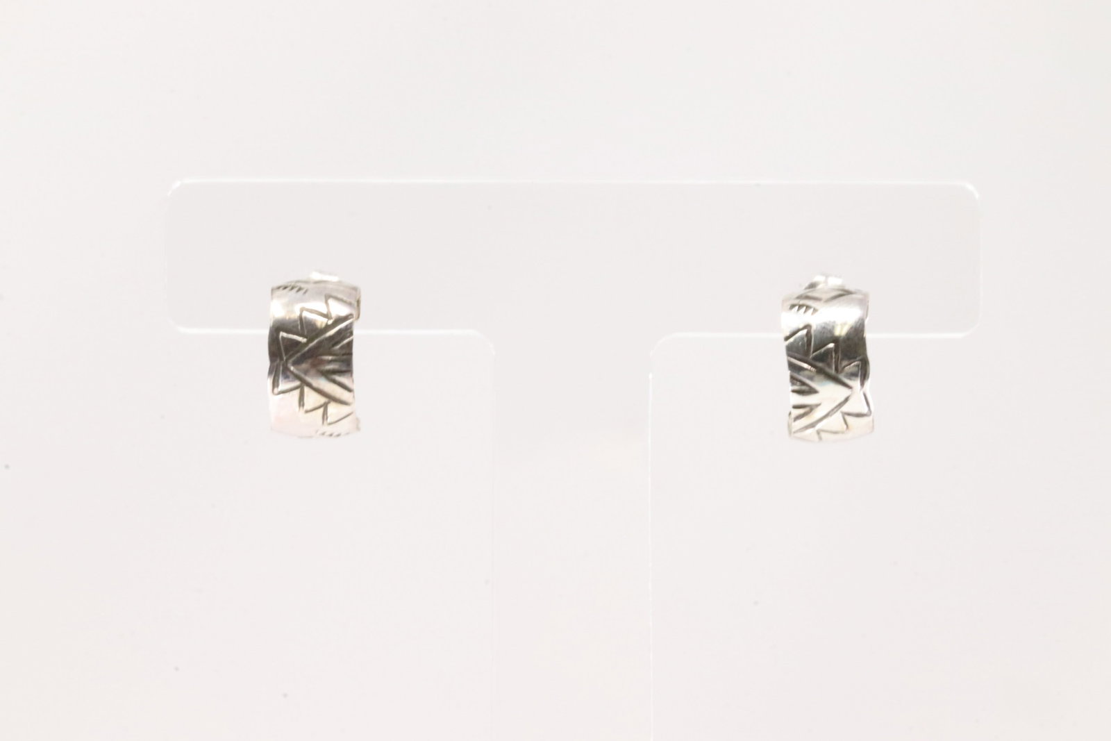 America Sterling Silver Stamp Hoop Earring's.: This is a America Sterling Silver Stamp Hoop Earring's.