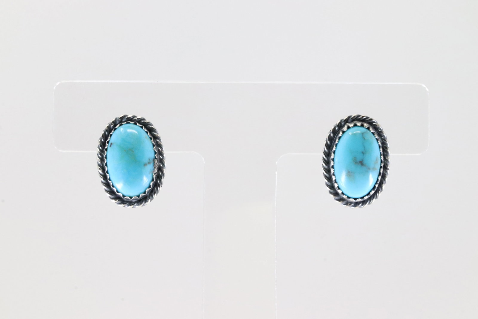 America Sterling Silver Turquoise Post Earring's. (1 of 3)