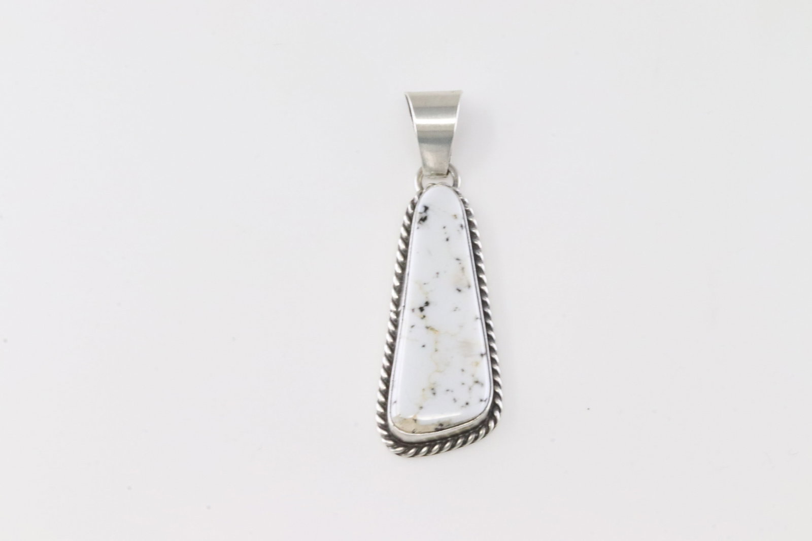 Native America Navajo Sterling Silver White Buffalo Pendant By Chassity Belone.: This is a Native America Navajo Sterling Silver White Buffalo Pendant By Chassity Belone.