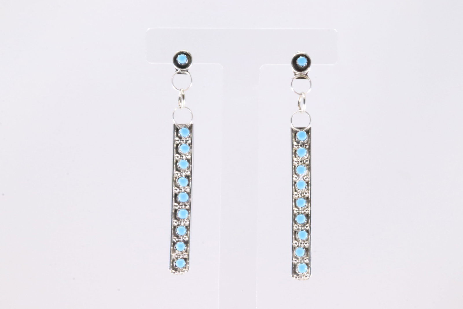 America Sterling Silver Turquoise Post / Dangling Earring's.: This is a America Sterling Silver Turquoise Post / Dangling Earring's.